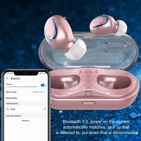 Mini Wireless Earbuds Bluetooth Headphones Touch Control V5.0 IPX8 Sweatproof - Picture 3 of 7